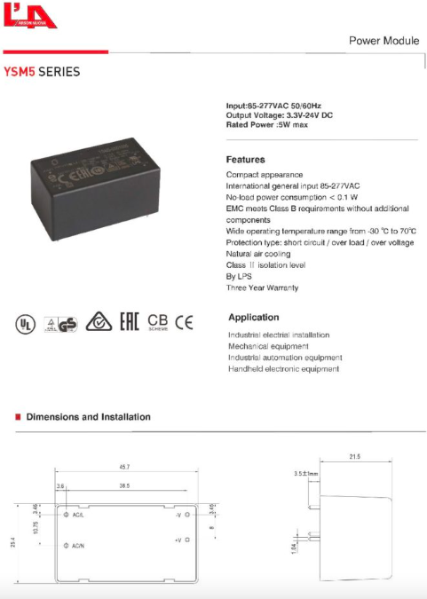 CATALOGO COMPLETO AC-DC Power Module